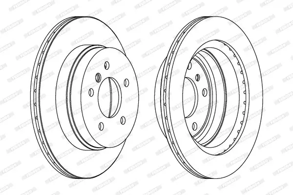 Диск тормозной ЗАДН С ПОКРЫТИЕМ BMW 1 (E81, E87) 05-,3 (E90,91) 07-,X1 (E84) 09- FERODO DDF1697C (фото 1)