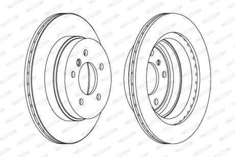 Диск тормозной ЗАДН С ПОКРЫТИЕМ BMW 1 (E81, E87) 05-,3 (E90,91) 07-,X1 (E84) 09- FERODO DDF1697C