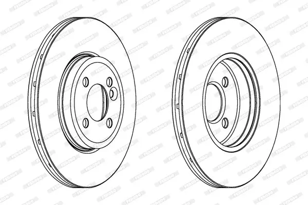 Диск гальмівний ПЕРЕДН С ПОКРЫТИЕМ MINI (R56) COOPER S 06-,MINI CLUBMAN (R55) COOPER S 07- -ua FERODO DDF1711C (фото 1)