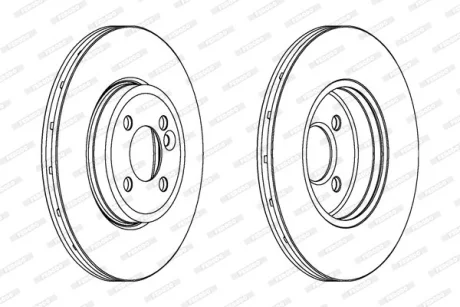 Диск гальмівний ПЕРЕДН С ПОКРЫТИЕМ MINI (R56) COOPER S 06-,MINI CLUBMAN (R55) COOPER S 07- -ua FERODO DDF1711C