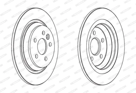 Диск гальмівний ЗАДН С ПОКРЫТИЕМ VOLVO S80,V70,XC70(II) 08-, S60(II) 10- -ua FERODO DDF1720C