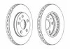 Диск гальмівний ПЕРЕДН OPEL INSIGNIA 1.4-2.8V6 09-;SAAB 9-5 II 1.6T;2.0T;2.0TID;2.0TTID 09- -ua FERODO DDF1721C (фото 2)