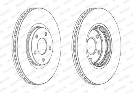 Диск гальмівний ПЕРЕДН С ПОКРЫТИЕМ RENAULT KOLEOS 2.0DCI 2.5 08-,NISSAN QASHQAI 2010- -ua FERODO DDF1724C