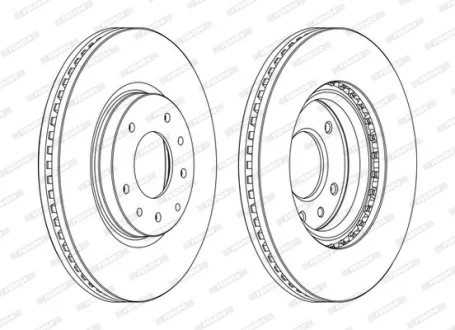 Диск гальмівний ПЕРЕДН С ПОКРЫТИЕМ CX-7 2.2CD;2.2 MZR-CD;2.3 16V T.DISI;2.3DISI 07- -ua FERODO DDF1768C