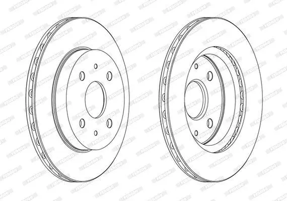 Диск тормозной ПЕРЕДН С ПОКРЫТИЕМ DAIHATSU SIRION 1.0 1.3 05- FERODO DDF1774C (фото 1)
