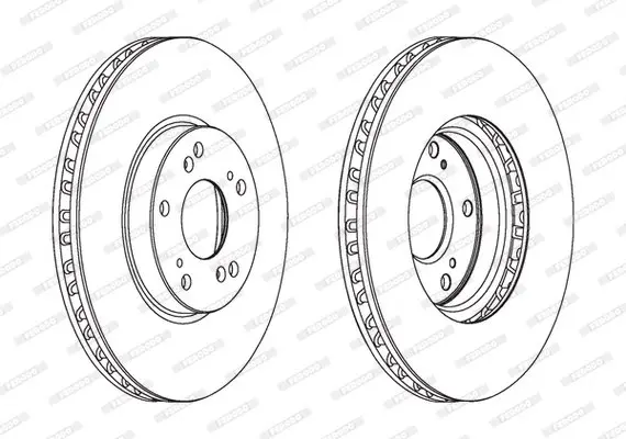 Диск гальмівний ПЕРЕДН С ПОКРЫТИЕМ HONDA ACCORD IX 2.0-2.4 08- -ua FERODO DDF1775C (фото 1)