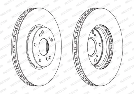 Диск гальмівний ПЕРЕДН С ПОКРЫТИЕМ HONDA ACCORD IX 2.0-2.4 08- -ua FERODO DDF1775C