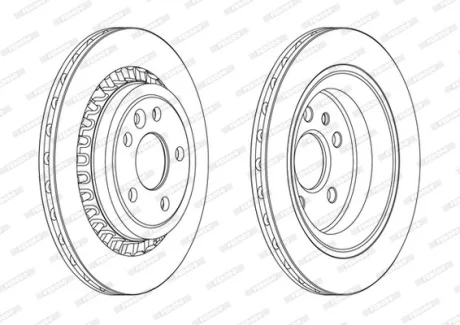 Диск гальмівний ЗАДН С ПОКРЫТИЕМ VOLVO XC60 2.0 3.2 08- -ua FERODO DDF1802C