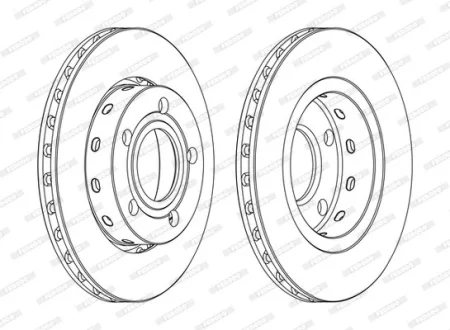Диск гальмівний ЗАДН С ПОКРЫТИЕМ AUDI A4 S4 QUATTRO 97-,VW PASSAT 1.8-4.0 96-05 -ua FERODO DDF1887C