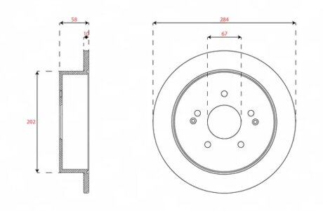 Диск гальмівний SSANGYONG ACTYON II 12-;KORANDO (CK) 10-;KORANDO VAN 10- -ua FERODO DDF1992C