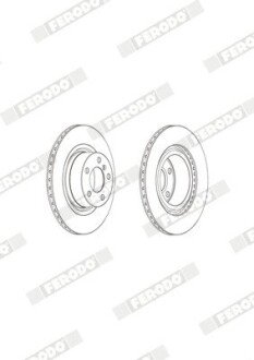 Гальмівний диск FERODO DDF2038C