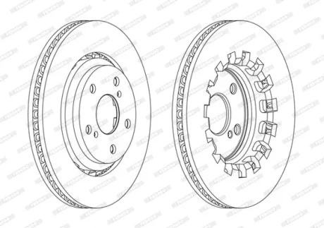 Диск гальмівний ЗАДН MITSU GRANDIS 2.0DI-D 2.4 04- -ua FERODO DDF2268C