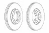 Диск гальмівний ПЕРЕДН FORD TOURNEO COSTUM 2.2TDCI 2012- D=288MM -ua FERODO DDF2469 (фото 2)