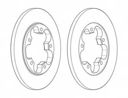 Диск гальмівний ЗАДН FORD TRANSIT WITH SINGLE TYRES -ua FERODO DDF2484C