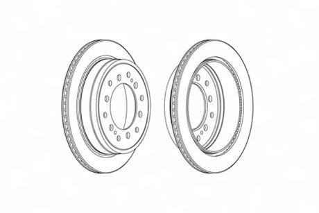 Диск гальмівний ЗАДН ВЕНТИЛ-ЫЙ TOYOTA LAND CRUISER 150 (J15) 01/10- -ua FERODO DDF2505C