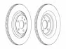 Диск гальмівний ЗАДН AUDI A6 (4F2, C6) (05/04-03/11) AUDI A6 ALLROAD (4FH, C6) (05/06-08/11) AUDI A6 -ua FERODO DDF2546C (фото 2)