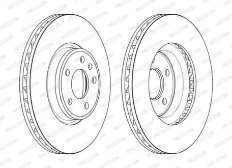 Диск гальмівний ПЕРЕДН AUDI A4/A5/ -ua FERODO DDF2596C-1