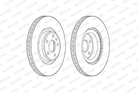 Диск гальмівний ПЕРЕДН AUDI A4/A5/ -ua FERODO DDF2597C-1