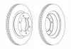 Диск гальмівний ПЕРЕДН TOYOTA FORTUNER ; HILUX III ; HILUX VII; HILUX VIII - 1998-2015 -ua FERODO DDF2606C (фото 2)