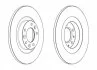 Диск гальмівний ЗАДН CITROEN C4 GRAND PICASSO 1.6 2.0 2013-,PEUGEOT 308 II 2014- D=290MM FERODO DDF2654C (фото 2)