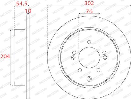 Гальмівний диск FERODO DDF2772C