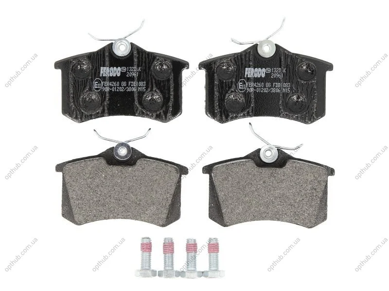 Колодки тормозные дисковые задние AUDI A3 96-03,A4 94-08,A6 97-05,A8 95-02/SEAT IBIZA 96-,CORDOBA 02-09,L FERODO FDB1083 (фото 1)