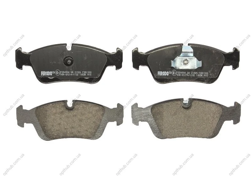 Колодки гальмівні дискові ПЕРЕДН BMW E36 (3 SERIES) 1.6I, 1.8I, 1.9, 2.0I, 2.3I, 2.5I 1.8TD 12.90-09.9 -ua FERODO FDB1300 (фото 1)