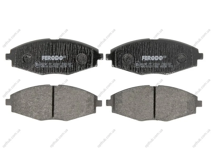 Колодки тормозные дисковые передние GM DAEWOO MATIZ 0,8 1,1 05- LANOS 1,5 99- R13 FERODO FDB1337 (фото 1)