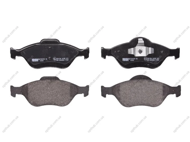 Колодки гальмівні дискові ПЕРЕДН FORD FUSION 1.4,1.4TDCI,1.6 02-,KA 1.3I,1.6I 00-,PUMA 1.4I 16V,1.6I 1 -ua FERODO FDB1394 (фото 1)