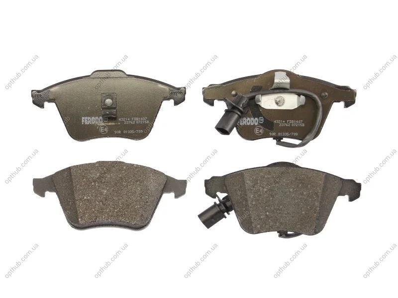 Колодки гальмівні дискові ПЕРЕДН AUDI A6 ALLROAD 00-05 -ua FERODO FDB1407 (фото 1)