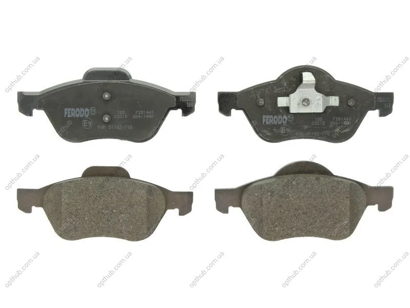 Колодки гальмівні дискові ПЕРЕДН RENAULT LAGUNA II 1.6-2.0 2001-, III 1.6-2.0 2007- -ua FERODO FDB1440 (фото 1)