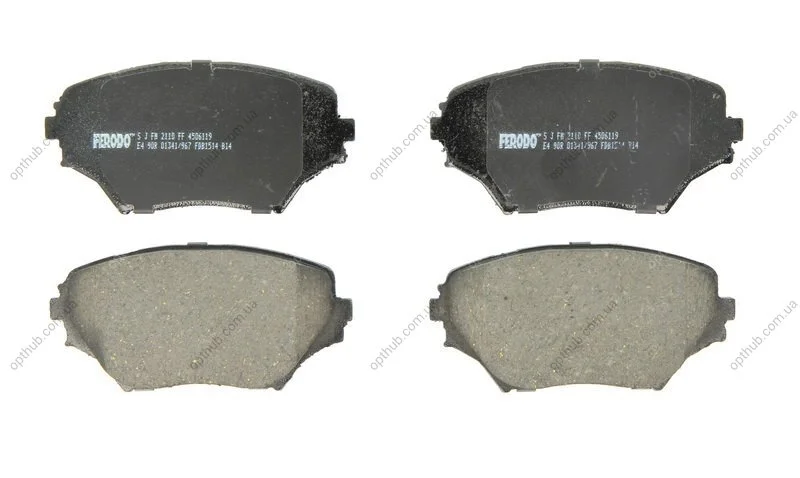 Колодки гальмівні дискові ПЕРЕДН TOYOTA RAV4 ACA20W/21W/ZCA25W/26W 00-05 -ua FERODO FDB1514 (фото 1)
