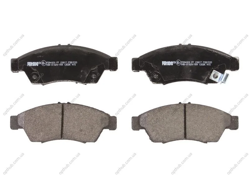 Колодки тормозные дисковые передние SUZUKI LIANA 1.3I 16V 01-04,1.4D 05-07,1.6I 16V HATCHBACK 01-08,1.8I FERODO FDB1533 (фото 1)