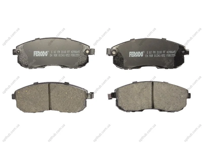 Колодки гальмівні дискові ПЕРЕДН INFINITI FY33,I30,J30,M30,Q45 3.0I,4.1I 32V 90.01-,97.01-/ NISSAN MAX FERODO FDB1559 (фото 1)