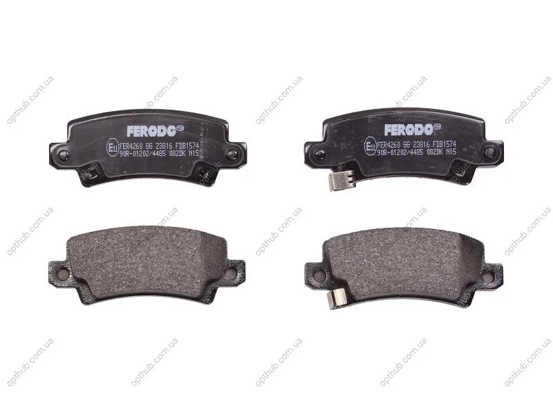Колодки тормозные дисковые задние TOYOTA COROLLA 1,4 1,6 1,8 2,0 02- FERODO FDB1574 (фото 1)
