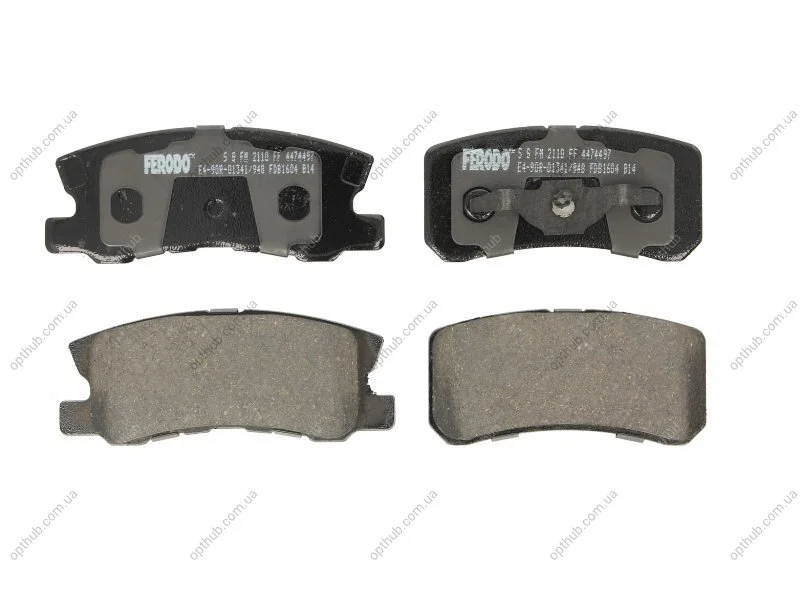 Колодки тормозные дисковые задние CITROEN C-CROSSER 07-,MITSUBISHI GRANDIS 04-,OUTLANDER 07-,PEUGEOT 4007 FERODO FDB1604 (фото 1)