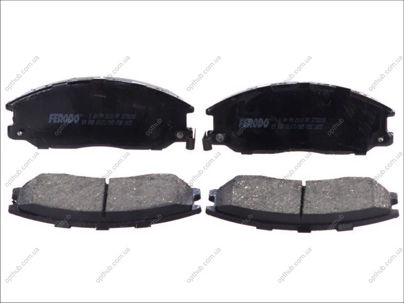 Колодки гальмівні дискові ПЕРЕДН HYUNDAI SANTAFE 2WD 00-05, TRAJET 00-,XG25/30 99-, COUPE 96-96 FERODO FDB1605 (фото 1)