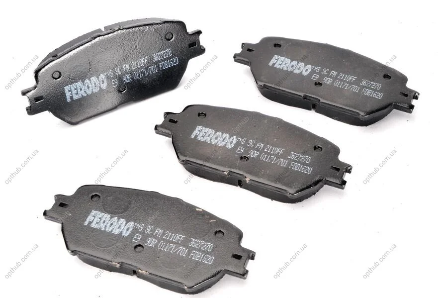 Колодки гальмівні дискові ПЕРЕДН LEXUS RX300,RX330 3.0I,3.3I 24V 03.04-,03.05-/ TOYOTA CAMRY 2.4I 16V -ua FERODO FDB1620 (фото 1)