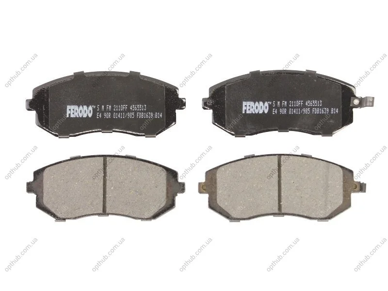 Колодки гальмівні дискові ПЕРЕДН SUBARU FORESTER 01-, IMPREZA 00-, LEGACY 03- FERODO FDB1639 (фото 1)