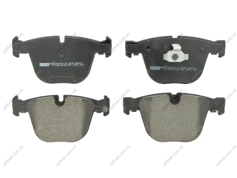 Колодки гальмівні дискові ЗАДН BMW 5 (E60) 03-10. 7 (E65) 02-08. X5 07-. X6 08- FERODO FDB1672 (фото 1)