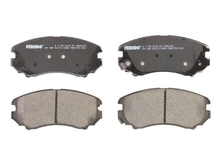 Колодки гальмівні дискові ПЕРЕДН HYUNDAI SONATA 2,0 2,7 01- TUCSON 2,0 2,7 04-, COUPE 1,6 2,0 2,7 02- -ua FERODO FDB1733