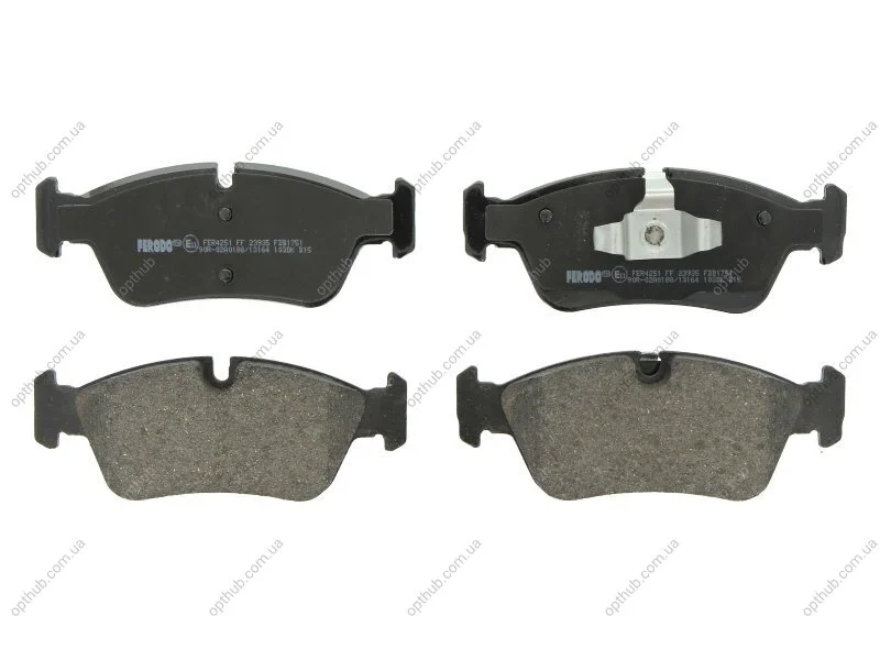 Колодки тормозные дисковые передние BMW 1 SERIES (E81, E87) 04-, BMW 3 SERIES (E90) 05- FERODO FDB1751 (фото 1)
