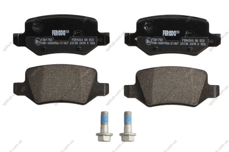 Колодки гальмівні дискові ЗАДН MERCEDES A (W169)/ B (W245) / VANEO 02/02- FERODO FDB1782 (фото 1)
