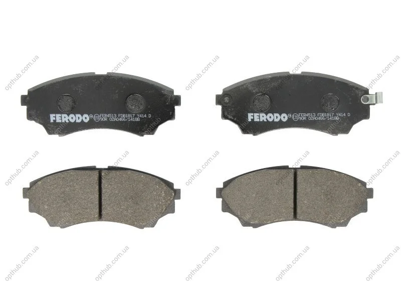 Колодки тормозные дисковые передние FORD RANGER 3.0TDCI 05-;MAZDA BT-50 2.5 MRZ-CD 4*4 06- FERODO FDB1817 (фото 1)