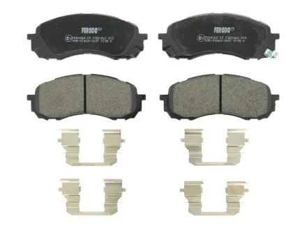 Колодки гальмівні дискові ПЕРЕДН SUBARU IMPREZA GD2/3/GG2/3 02-, LEGACY BH# TX 02-03 -ua FERODO FDB1863