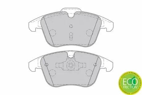 Колодки гальмівні дискові ПЕРЕДН FORD MONDEO 07-. S-MAX 07-. KUGA 08-. GALAXY 06- VOLVO V 70 08-. CX 7 -ua FERODO FDB1897