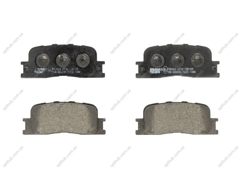 Колодки гальмівні дискові ЗАДН TOYOTA CAMRY 2.0 VVTI, 2.4 VVT-I, 3.0 V6 08/01-,LEXUS ES 3.0 01-06 -ua FERODO FDB1909 (фото 1)