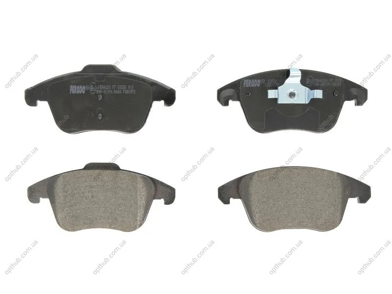 Колодки гальмівні дискові ПЕРЕДН CITROEN C4 1.6 2.0 09-,PICASSO&GRAND PICASSO 1.6 2.0 08-;PEUGEOT 5008 -ua FERODO FDB1972 (фото 1)