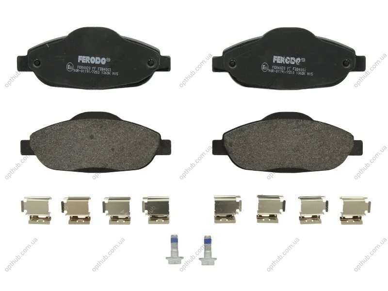 Колодки гальмівні дискові ПЕРЕДН PEUGEOT 3008 2009 -, 308 2007 -, 308 CC 2009 -, 308 SW 2007 - -ua FERODO FDB4003 (фото 1)