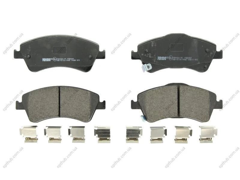 Колодки гальмівні дискові ПЕРЕДН TOYOTA AURIS 2.0D-4D 06-,2.2D-CAT 07-,COROLLA 2.0D-4D 06- -ua FERODO FDB4047 (фото 1)